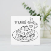 Carte Waffe et café Couleur moi (Debout devant)