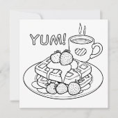 Carte Waffe et café Couleur moi (Devant)