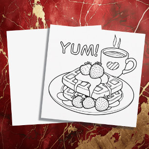 Carte Waffe et café Couleur moi