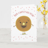 Carte Waffley Good Friend Waffle Kid Valentine (Fleur jaune)