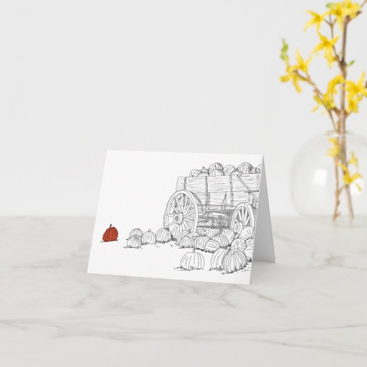 Carte Wagon de patchs citrouille (Fleur jaune)