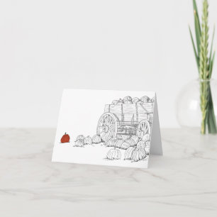 Carte Wagon de patchs citrouille