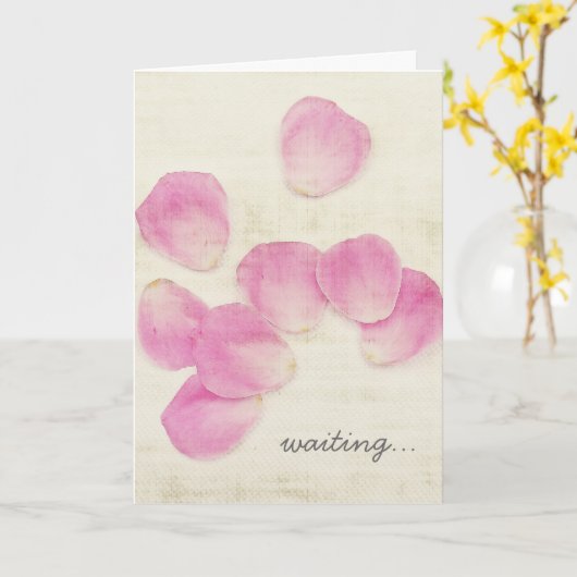 Carte "Waiting" (Fleur jaune)