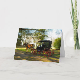 Carte Waiting for Belle Horse and Buggy