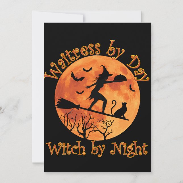 Carte Waitress by Day Witch by Night (Devant)