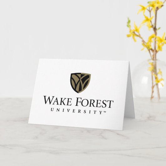 Carte Wake Forest University Wordmark (Fleur jaune)