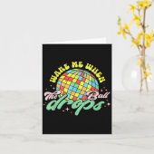 Carte Wake Me When The Ball Drops Funny New Years Eve  (Fleur jaune)