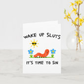 Carte Wake Up S It's Time To Sin  (Fleur jaune)