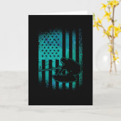 Carte Wakeboard American Flag Wakeboarder Wakeboarding (Fleur jaune)