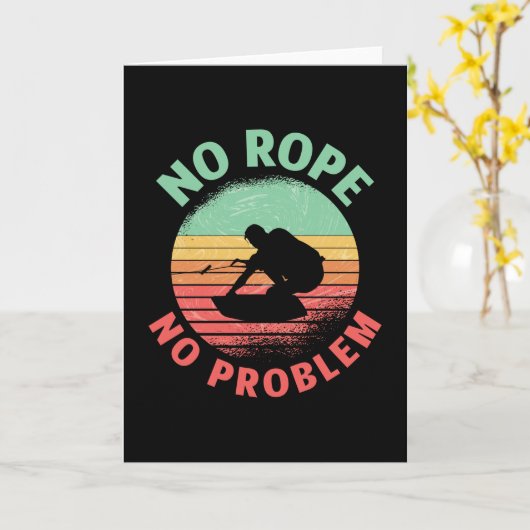 Carte Wakeboard No Rope No Problem Retro Wakeboard (Fleur jaune)