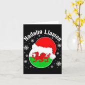 Carte Wales Christmas Welsh Christmas Greeting Nadolig L (Fleur jaune)