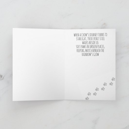 Carte WALK BESIDE US Chow sympathy (Intérieur)