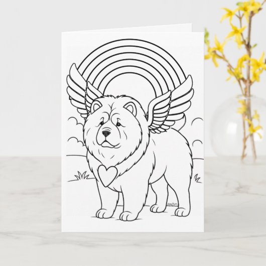 Carte WALK BESIDE US Chow sympathy (Fleur jaune)