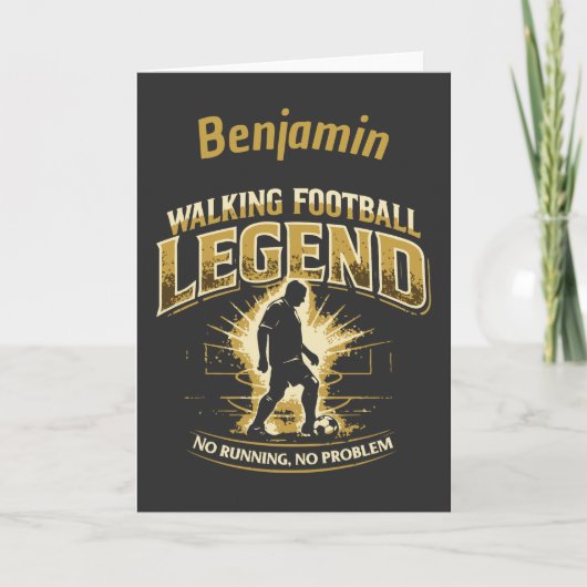 Carte Walking Football Legend Funny Soccer Player (Devant)