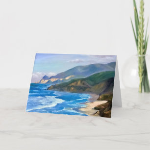 Carte Walking My Dogs at Devil's Slide Greeting Card