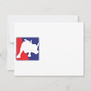 Carte Wall Street Red White et Blue Bull
