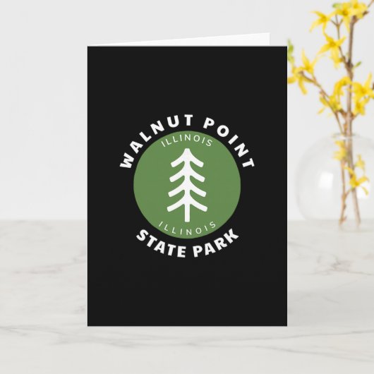 Carte Walnut Point State Park Illinois Il Forest Tree Dg (Fleur jaune)