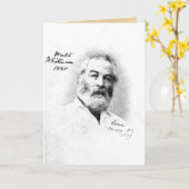 Carte Walt Whitman à Washington D.C. Age 46 (Fleur jaune)