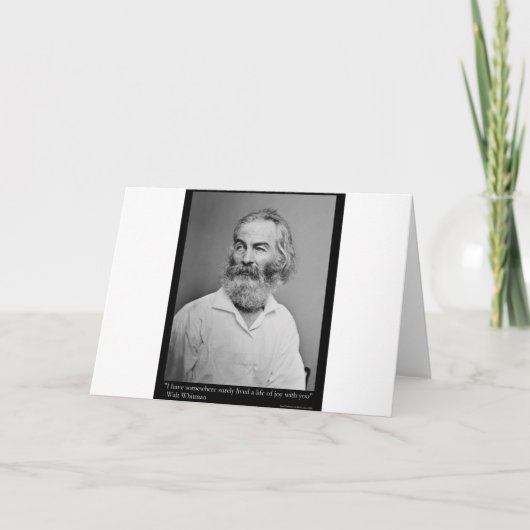 Carte Walt Whitman Joy With You Love Citer des Mugs Tee  (Devant)