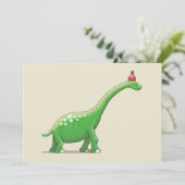 Carte Walter le dinosaure à long cou (Debout devant)