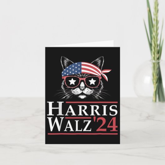 Carte Walz 2024 Funny Cat Election Kamala Harris Tim Wal (Devant)