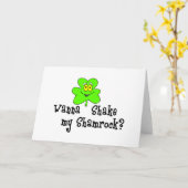 Carte Wanna Shake mon Shamrock (Fleur jaune)