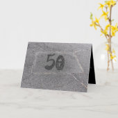 Carte Waouh écrit en pierre sur la colline (Fleur jaune)