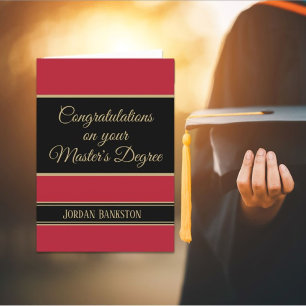 Carte Waouh ! Master's grade Graduation card