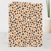 Carte Warm Coffee Bean Roast Tones Seamless Pattern (Dos)