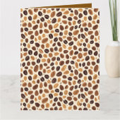 Carte Warm Coffee Bean Roast Tones Seamless Pattern (Devant)