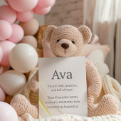 Carte Warm Name Story Flat Card