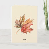 Carte Warm Red and Orange Farmhouse Thanksgiving (Dos)