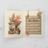 Carte Warm Red and Orange Farmhouse Thanksgiving (Intérieur)