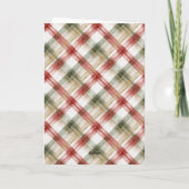 Carte Warm Red Green Cream Christmas Floral (Dos)