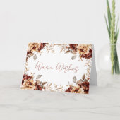 Carte Warm Wishes Autumn Floral Frame Card (Devant)