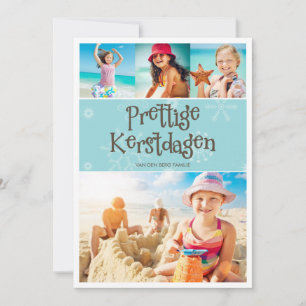 Carte Warme Kerstmis Groet van de vakantie