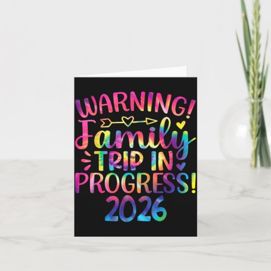 Carte Warning Family Trip In Progress 2026 (Devant)