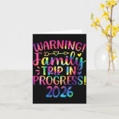 Carte Warning Family Trip In Progress 2026 (Fleur jaune)