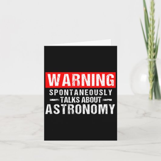 Carte Warning Sntaneously Talks About Astronomy Teacher (Devant)