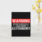 Carte Warning Sntaneously Talks About Astronomy Teacher (Fleur jaune)
