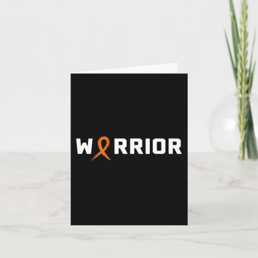 Carte WARRIOR LEUKEMIA SHIRT - Sensibilisation au cancer (Devant)