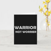 Carte Warrior, Not Worrier _ Motivational Slogan  (Fleur jaune)