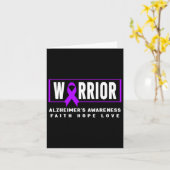 Carte Warrior - Ruban Violet Sensibilisation à la maladi (Fleur jaune)