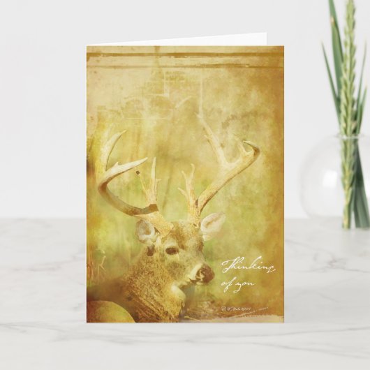 Carte Washed Deer - Pensez à vous (Devant)