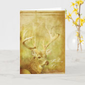 Carte Washed Deer - Pensez à vous (Fleur jaune)