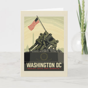 Carte Washington, DC   Mémorial de guerre du Corps des M