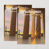 Carte Washington États-Unis d'Amérique (Devant / Derrière)