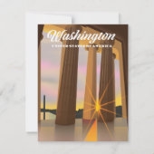 Carte Washington États-Unis d'Amérique (Dos)