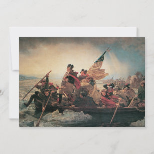 Carte Washington Traverser le Delaware par Emanuel Leutz