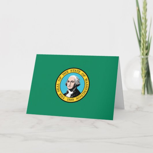Carte Washingtonian Flag, Flag of Washington (Devant)